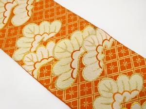 アンティーク　菱に笠松模様織り出し袋帯（材料）